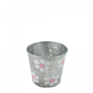 4A Zinc Flowerpot Plant pot “Betty” | Colour: Pink | Diameter 11 centimeter | Height 10 centimeter | Per 10 flowerpots