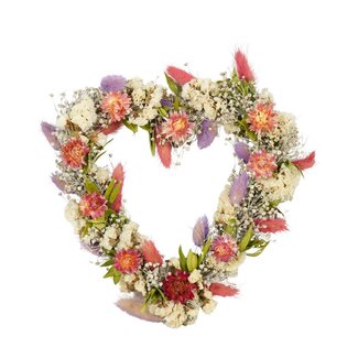 4A Heart Wreath | Colour: Mixed Colours | Diameter 25 centimeter | Per wreath