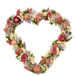 4A Heart Wreath | Colour: Mixed Colours | Diameter 35 centimeter | Per wreath