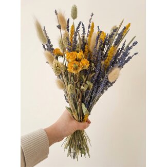 MyFlowers Bouquet of dried flowers Fantasy Lilac | Length ± 35 centimetres | With various colours of dried flowers