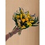 Trockenblumenstrauß Fantasy Giallo | Länge ± 35 Zentimeter | Mit gelben und grünen Trockenblumen