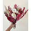 Trockenblumenstrauß "Moulin Rouge" | Länge ± 50 Zentimeter | Mit rosa und weißen Trockenblumen