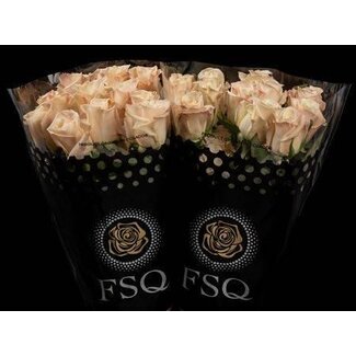 Freshy Grootbloemige Roos XL “Bone” | Kleur: Roze Geel | Lengte ± 70 centimeter | Herkomst Ecuador | Per 20 stelen