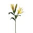 Lelie Artificial flower | Colour: Yellow | Lillium artificial flowers | Length ± 90 centimeter | 3 flower heads per stem | Per piece