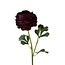 Ranonkel Kunstbloem | Kleur: Bordeauxrood | Ranunculus kunstbloemen | Lengte ± 45 centimeter | 2 bloemkoppen per steel | Per stuk