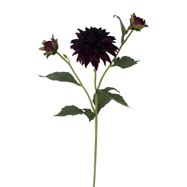 Dahlia Artif | Purple Dark | 60 cm | 3 Heads per stem |  Per stem