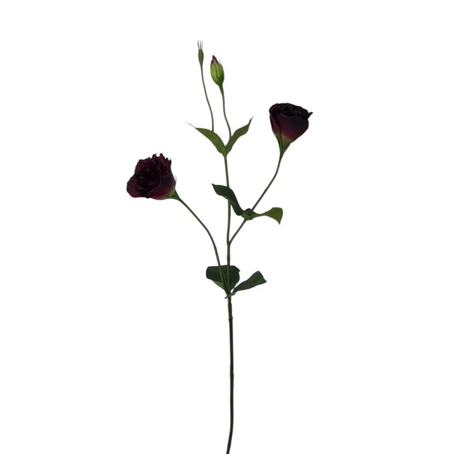 Lisianthus Kunstbloem | Kleur: Bordeauxrood | Eustoma kunstbloemen | Lengte ± 65 centimeter | Per stuk