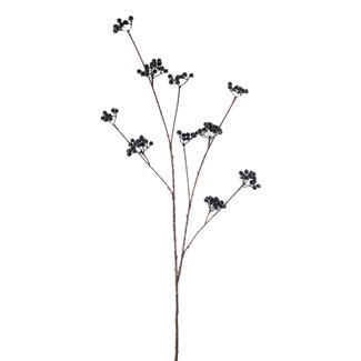 Arti Flora Branche de Baies Fleur Artificielle | Couleur: Noir | Longueur ± 110 centimeter | Par pièce