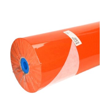 4A Papier auf Rolle | Farbe: Orange Weiß | Breite 50 centimeter | 50 gram/m2 | Gewicht 10 kilo | Pro Rolle