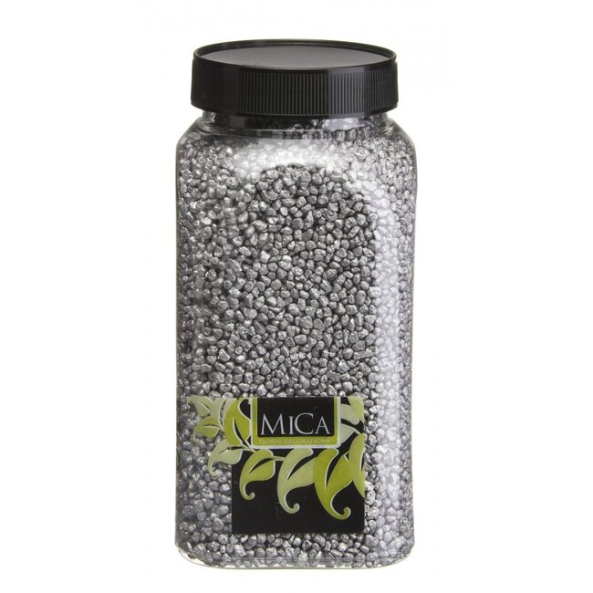 Grind | Kleur: Zilverkleurig | Diameter 2 - 4 millimeter | Inhoud 1 kilo | Per pot