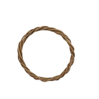 4A Anneau de brindille torsadée séchée Décoration sèche | Couleur: Marron | Diamètre 25 centimètre | Hauteur 2 centimètre | Par anneau