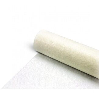 4A Textil Faser Leinen | Farbe: Natuurlijk Weiß | Breite 60 centimeter | Länge 25 meter | Pro Rolle