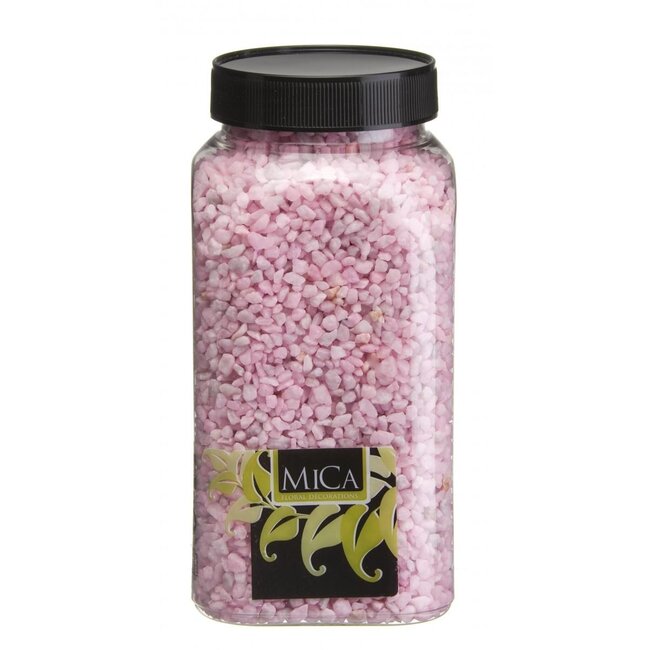 Kies | Farbe: Hellrosa | Durchmesser 2 - 4 Millimeter | Inhalt 1 kilo | Pro Topf