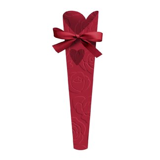 4A Hüllen für einzelne Rose „Serenade“ | Farbe: Rot | Höhe 48 centimeter | Länge 8 centimeter | Breite 3 centimeter | Pro 10 Hüllen