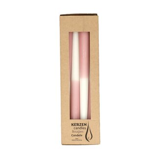 4A Kerze Dip Dye | Farbe: Hellrosa | Durchmesser 2.3 centimeter | Länge 25 centimeter | Pro 4 Kerzen