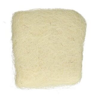 4A Dekoratives Sisal | Farbe: Weiß | Gewicht 250 Gramm | Pro Beutel
