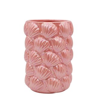 4A Keramische Vase Maritime Collectie “Mare" | Farbe: Rosa | Durchmesser 13.5 centimeter | Höhe 19 centimeter | Pro 6 Vasen