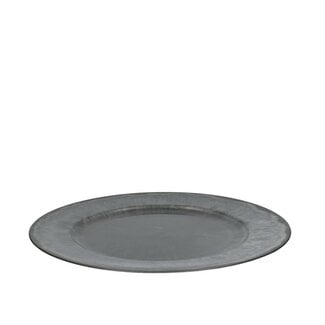 4A Plastic Melamine Plate | Colour: Grey | Diameter 33 centimetre | Per 12 plates