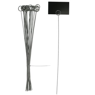 4A Metalen Kaarthouders | Kleur: Zilverkleurig | Lengte 40 centimeter | Per 25 kaarthouders