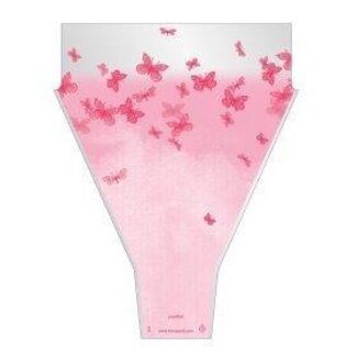 4A Hoezen “Papillon” | Kleur: Roze | Lengte 50 centimeter | Breedte 35 centimeter | Hoogte 10 centimeter | Per 50 hoezen