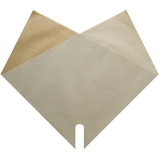 4A Hüllen Double Kraft | Farbe: cremefarben | Länge 35 centimeter | Breite 35 centimeter | Pro 100 Hüllen