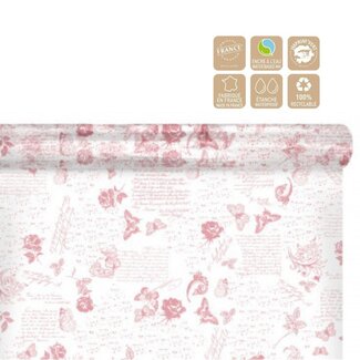 4A Folie auf Rolle “Romance” | Farbe: Rosa | Breite 80 centimeter | Länge 100 meter | Pro Rolle