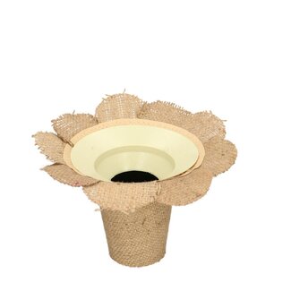 4A Jute Straußhalter Blumenform | Farbe: Hellbraun | Durchmesser 24 centimeter | Höhe 20 centimeter | Pro 10 Straußhalter