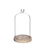 4A Glass Dome with Heart and wooden base | Colour: Transparent | Diameter 14 centimeter | Height 24 centimeter | Per dome