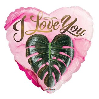 4A Eco Ballon “Ich liebe dich” | Farbe: Rosa | Durchmesser 45 centimeter | Pro 10 Ballons