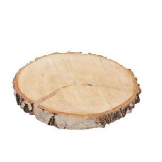 4A Tranche de bois de bouleau séchée | Couleur: Marron | Diamètre 30 centimeter | Par 5 tranches de bois
