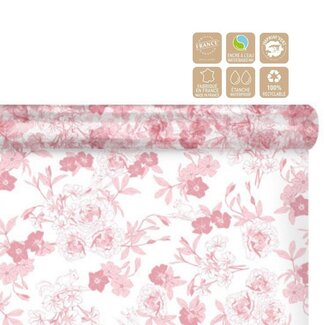 4A Foil on roll Flower pattern “Foresty” | Colour: Pink | Width 80 centimeter | Length 100 meter | Per roll