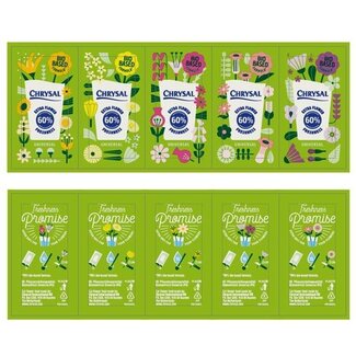 4A Chrysal Universell Schnittblumennahrung Beutel Biobasiert | 1 Beutel pro liter | Inhalt 500 Beutel | Pro Karton
