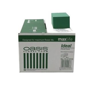 4A Oasis Steckschwamm Block “Ideal” | Farbe: Grün | Länge 23 centimeter | Breite 11 centimeter | Höhe 8 centimeter | Pro 20 Blöcke