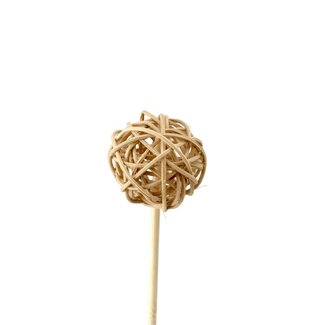 4A Bruceball Rattan Ball Erdspieß | Farbe: Hellbraun | Länge 50 centimeter | Durchmesser 5 centimeter | Pro 25 Erdspieße