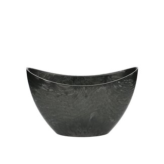 4A Kunststoff Melamin Boot Schale Vase | Farbe: Grau | Länge 24 centimeter | Breite 10 centimeter | Höhe 14 centimeter | Pro 12 Vasen