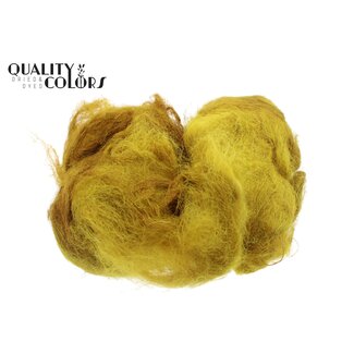 QC Fuzzy Fibre Dekorationswolle | Farbe: dunkelgelb | Inhalt 100 gram | Pro Beutel