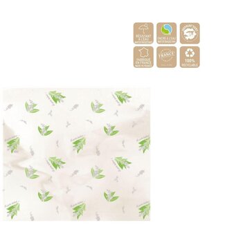 4A Muguet Lelietje-van-Dalen Folie Vel “Happy” | Kleur: Wit Groen | Lengte 25 centimeter | Breedte 30 centimeter | Per 1000 vellen