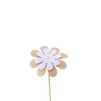 4A Kraftpapier Blumenstecker | Farbe: lilafarben | Durchmesser 8 centimeter | Länge ± 50 centimeter | Pro 25 Blumenstecker