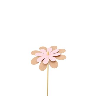 4A Kraftpapier Blumenstecker | Farbe: Rosa | Durchmesser 8 centimeter | Länge ± 50 centimeter | Pro 25 Blumenstecker