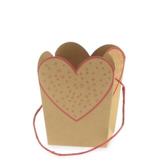 4A Gift bag “Love Collection” | Colour: Brown Red | Length 12 centimeter | Width 9.5 centimeter | Height 15 centimeter | Per 10 bags