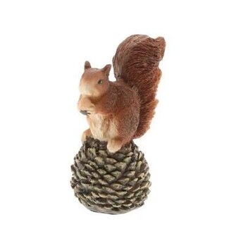 4A Bruine Decoratie Eekhoorn | Lengte 9.5 centimeter | Breedte 6.5 centimeter | Hoogte 14 centimeter | Per 6 eekhoorns