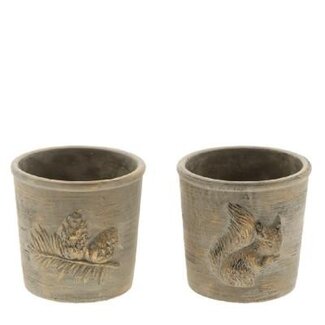 4A Bruine Bloempot Plantenpot “Minka” | Diameter 14.5 centimeter | Hoogte 13 centimeter | Per 6 bloempotten