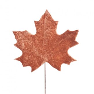 4A Brown Leaf Stake | Diameter 13 centimetre | Length stake ± 10 centimetre | Per 25 stakes