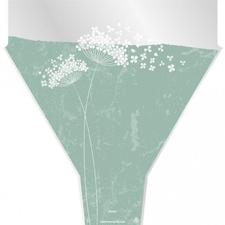 4A Groene Hoezen “Flower Wishes” | Lengte 50 centimeter | Breedte 35 centimeter | Opening 10 centimeter | Per 50 hoezen