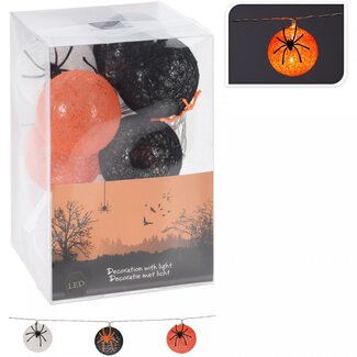 4A Orange Black Halloween LED Garland Ball | Diameter ball 60 millimeter | 10 lights | Per roll