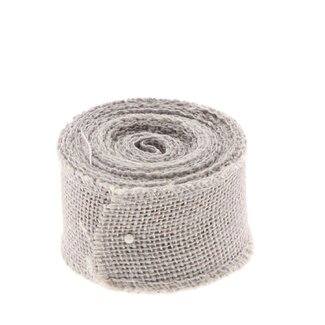 4A Dark grey Jute Ribbon | Width 50 millimeter | Length 5 meter | Per roll
