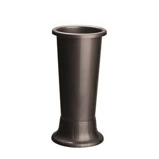 4A Dark grey Plastic Vase “Ideal | Diameter 11 centimeter | Height 25 centimeter | Per 4 vases
