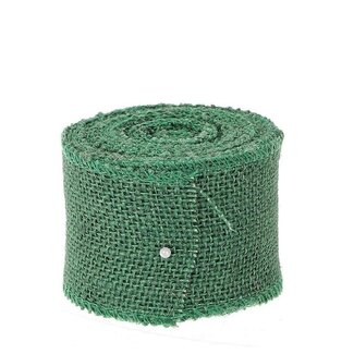 4A Dark green Jute Ribbon | Width 50 millimetre | Length 5 metre | Per roll