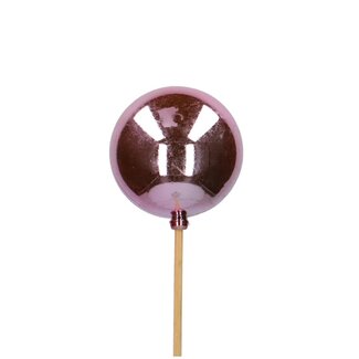 4A Light pink Bauble Pick | Diameter Bauble 6 centimetre | Length Bauble Pick ± 50 centimetre | Per 25 Bauble Picks