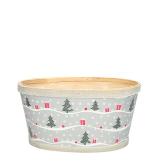 4A Grey Wooden Christmas tray “Xmas” | Length 22 centimeter | Width 18 centimeter | Height 11 centimeter | Per 10 trays